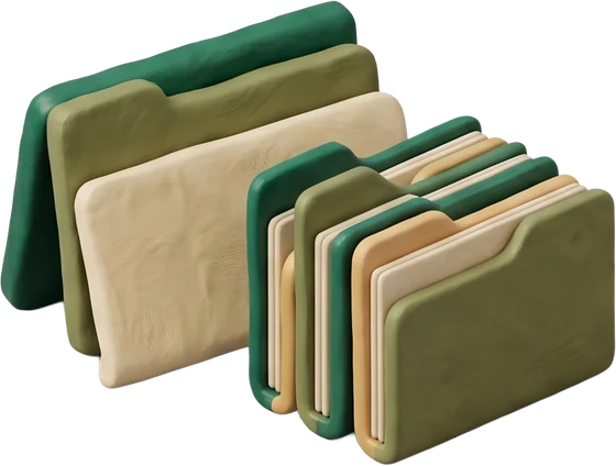 Organised folders representing insurance programme tools